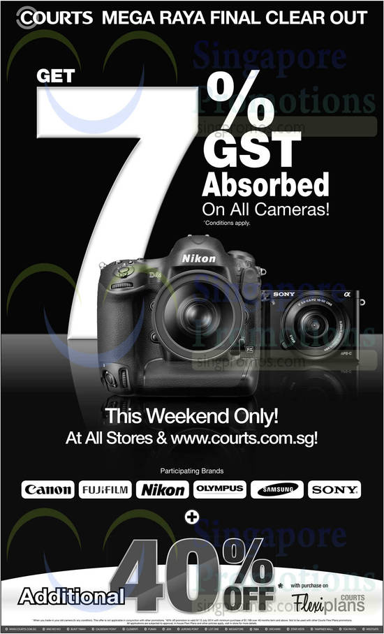 Cameras 7 Percent GST Absorbed
