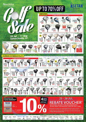 Featured image for (EXPIRED) Isetan Golf Sale @ Isetan Scotts 25 Jul – 11 Aug 2014