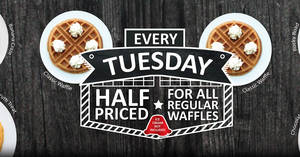 Featured image for Gelare: Save 50% off regular waffles at all outlets on Tuesdays!