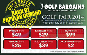 Featured image for (EXPIRED) Golf Bargains Golf Fair @ Harbourfront Centre 11 – 28 Jul 2014