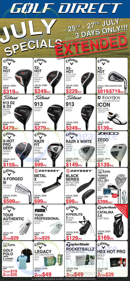 Golf Direct 25 Jul 2014