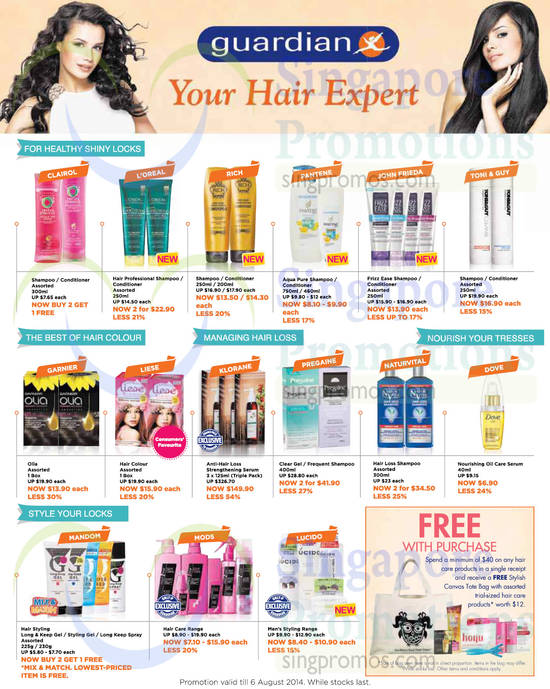 Hair Care Shampoo, Conditioner, Klorane, Pregaine, Naturvital, LOreal, Toni n Guy