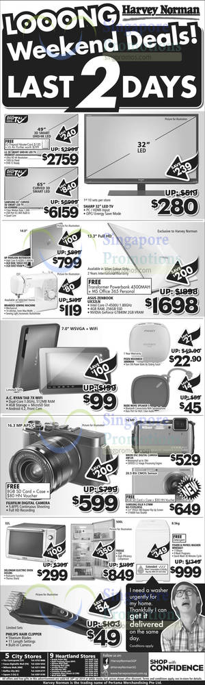 Featured image for (EXPIRED) Harvey Norman Long Weekend Offers 27 – 28 Jul 2014
