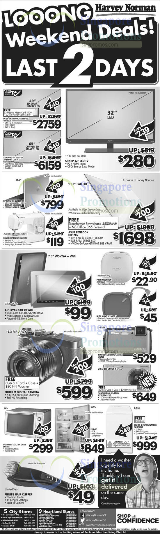 Harvey Norman LW 27 Jul 2014