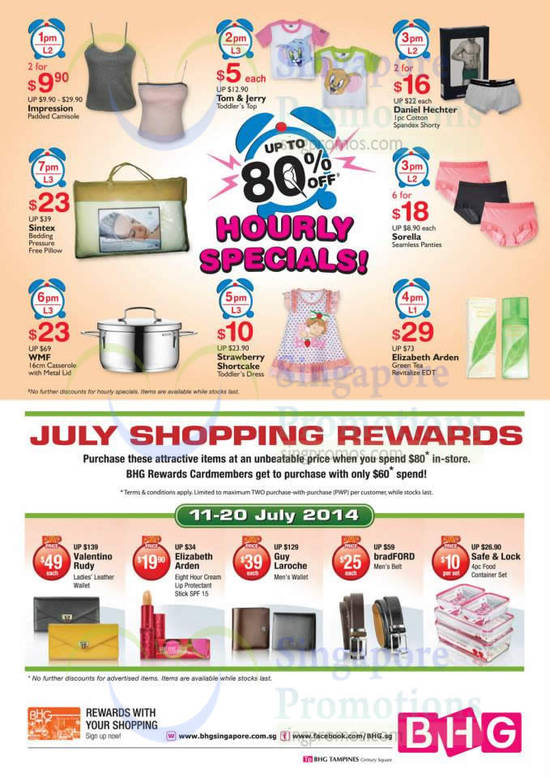 Hourly Specials, Shopping Rewards