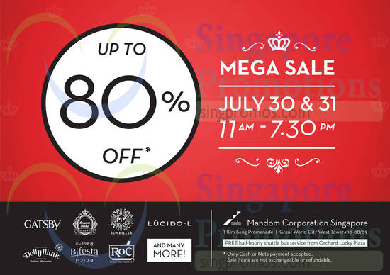 Mandom Warehouse Sale 24 Jul 2014