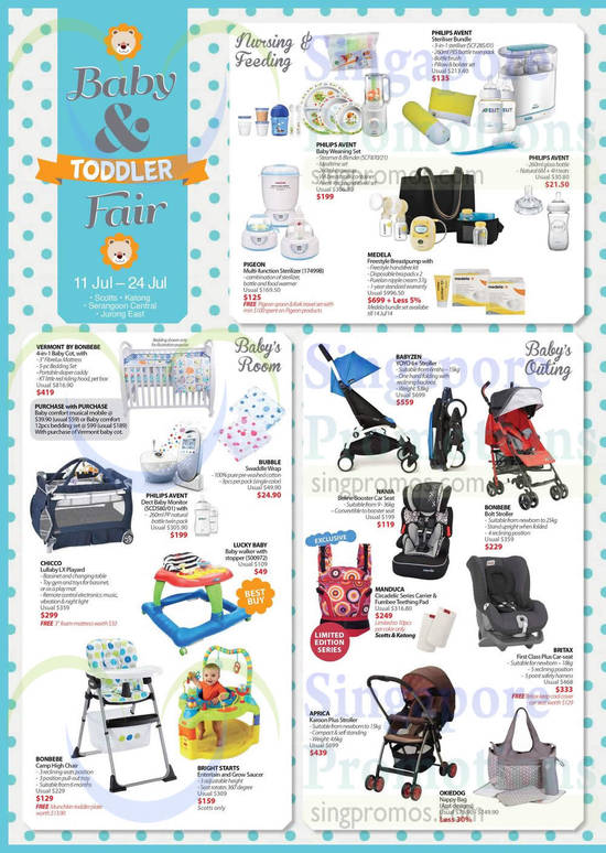 Nursing, Feeding, Baby Room, Outing Accessories Philips Avent, Medela, Manduca, Bright Starts