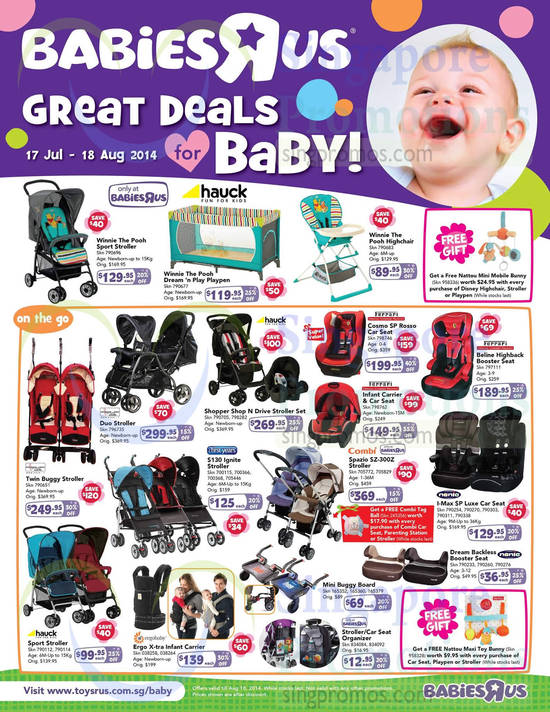 On The Go Strollers, Car Seats, Hauck, Ferrari, Combi, First Years