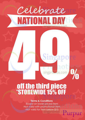 Featured image for (EXPIRED) Purpur 15% OFF Storewide & 49% OFF 3rd Piece National Day Promo 31 Jul 2014