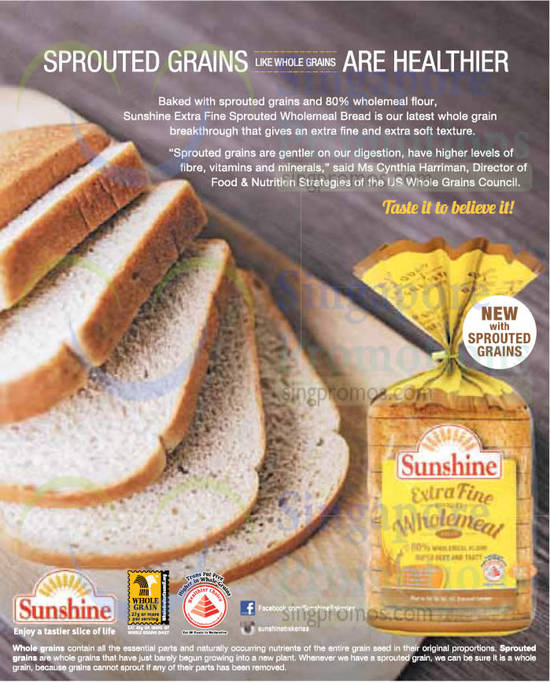 Sunshine Exta Fine Wholemeal Bread 25 Jul 2014