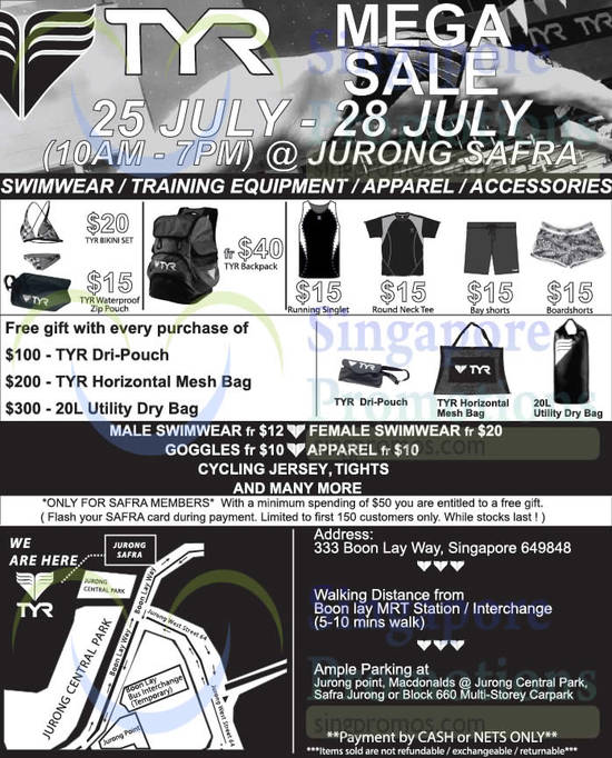 TYR Mega Sale 24 Jul 2014