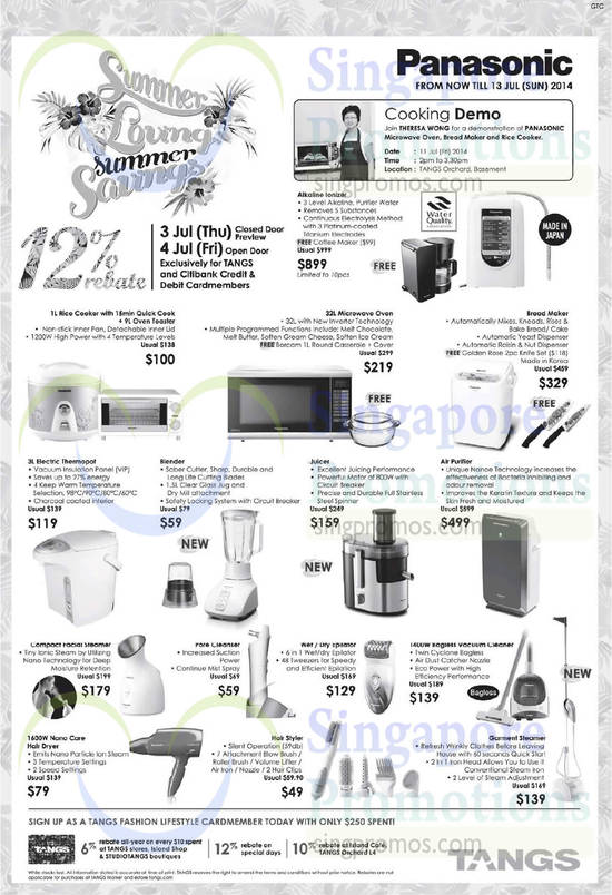 Tangs Panasonic Kitchen, Home Appliances