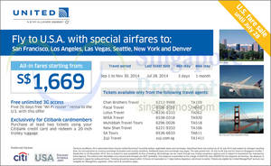 Featured image for (EXPIRED) United Airlines USA Promo Air Fares 18 – 28 Jul 2014