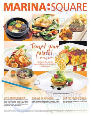 Featured image for (EXPIRED) Marina Square Tempt Your Palate Promotions & Activities 3 – 27 Jul 2014