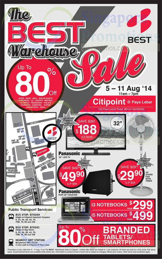 8 Aug Up To 80 Percent Off Selected Brands, Map, Public Transport Services