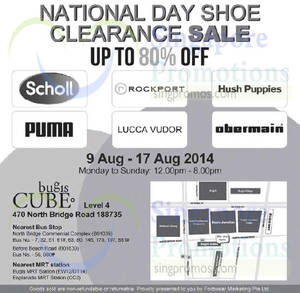 Featured image for (EXPIRED) Footwear Marketing Shoe Clearance Sale 2 – 17 Aug 2014