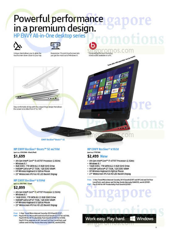 AIO Desktop PCs Envy Recline