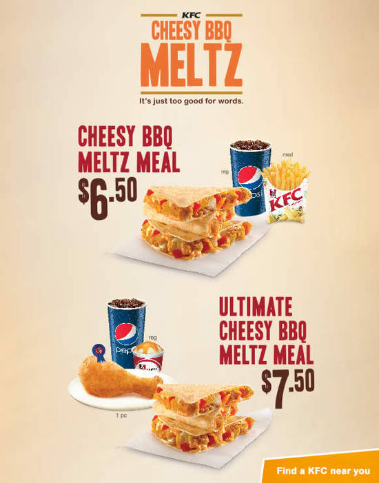 Cheesy BBQ Meltz Meals (Dine-in)