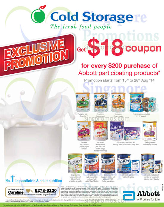 Cold Storage Abbott Milk Powders 15 Aug 2014
