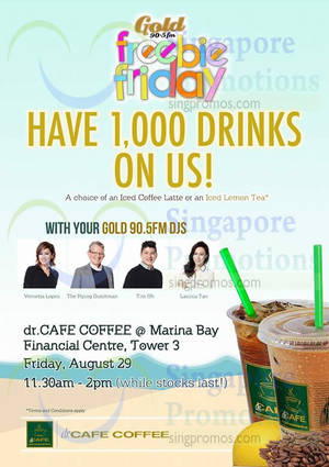 Featured image for Dr.Cafe FREE Coffee Giveaway @ Marina Bay Financial Centre 29 Aug 2014