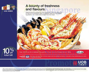 Featured image for Fish & Co 10% OFF For UOB Cardmembers 7 Aug – 31 Dec 2014