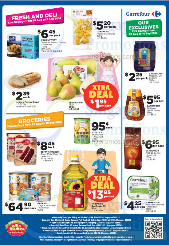 Fresh and Deli, Groceries, Carrefour Exclusives, Pacific West, Okeanoss, Carrefour, Betty Crocker