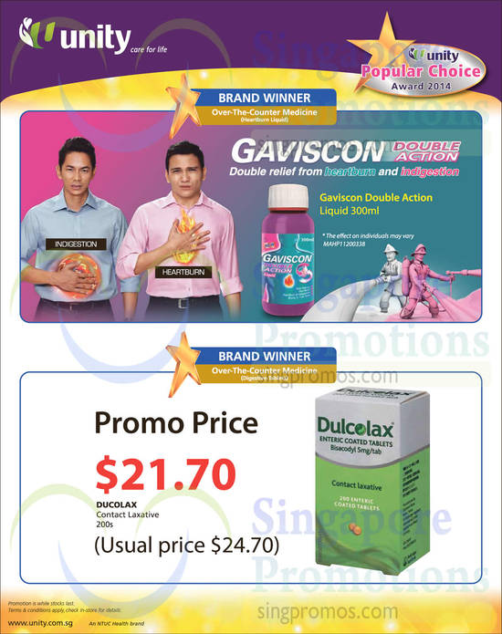 Gaviscon, Dulcolax