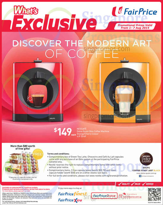 NTUC Fairprice Coffee Machine Offer 1 Aug 2014