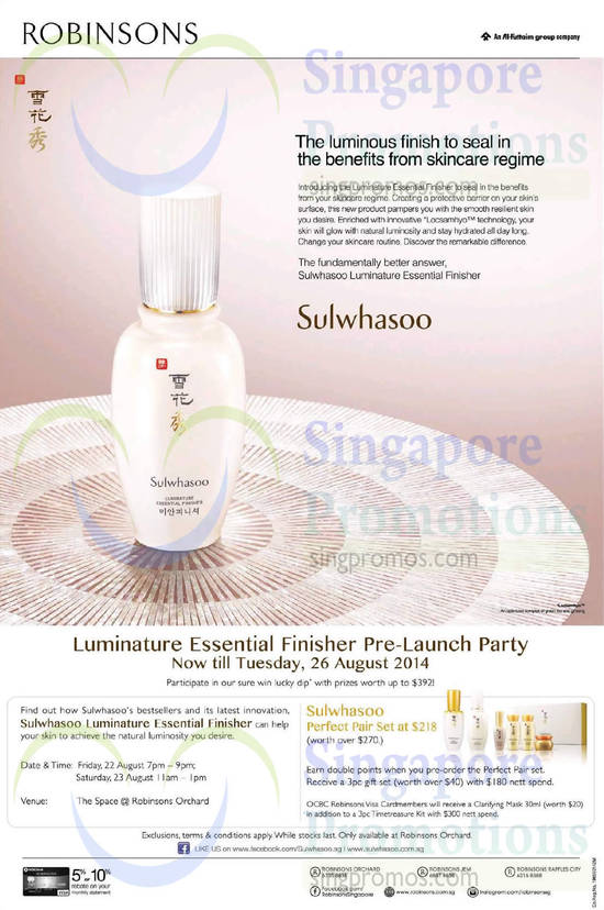 Robinsons Sulwhasoo 21 Aug 2014