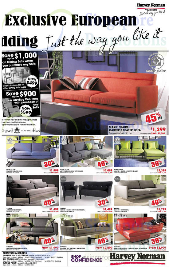 Sofa Sets, Marie Claire, Aarhus, Saporini