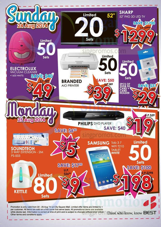 Sunday, Monday Deals