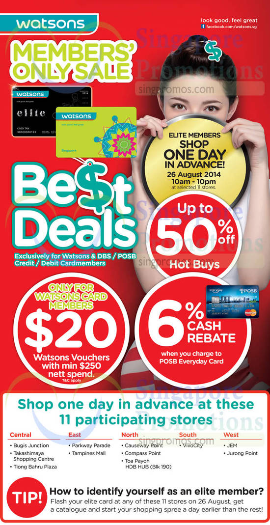 Up To 50 Percent Hot Buys, 6 Percent Cash Rebate, 20 Dollar Voucher Promotions