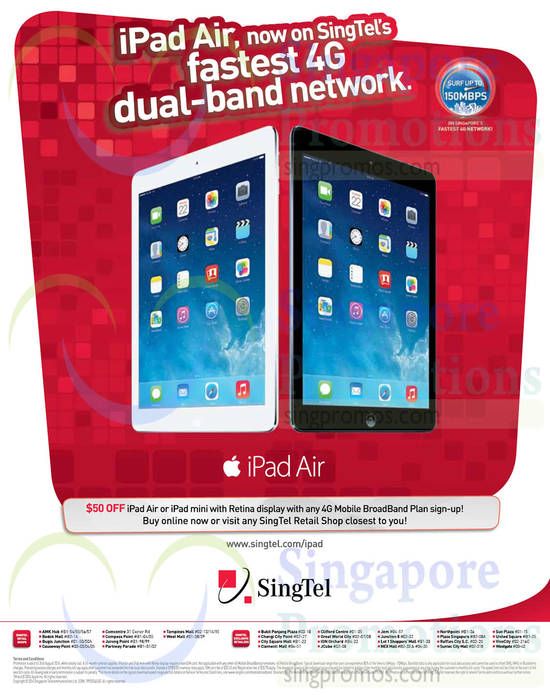 iPad Air or Ipad Mini 50 Dollar Off with Broadband Plan Sign-up