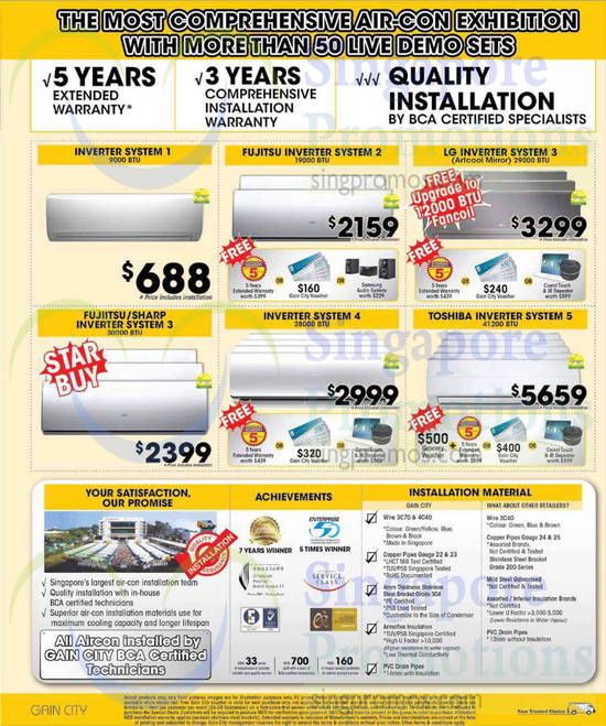 27 Sep Air Conditioners Fujitsu, Sharp, Toshiba, LG