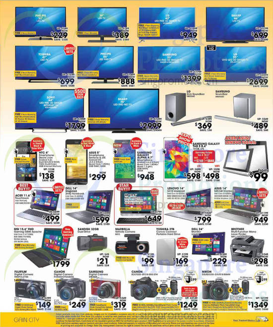 27 Sep TVs, Notebooks, Digital Cameras, Philips, LG, Sharp, Toshiba, Samsung, Sony, Asus, HTC, Marbella, Nikon, Brother