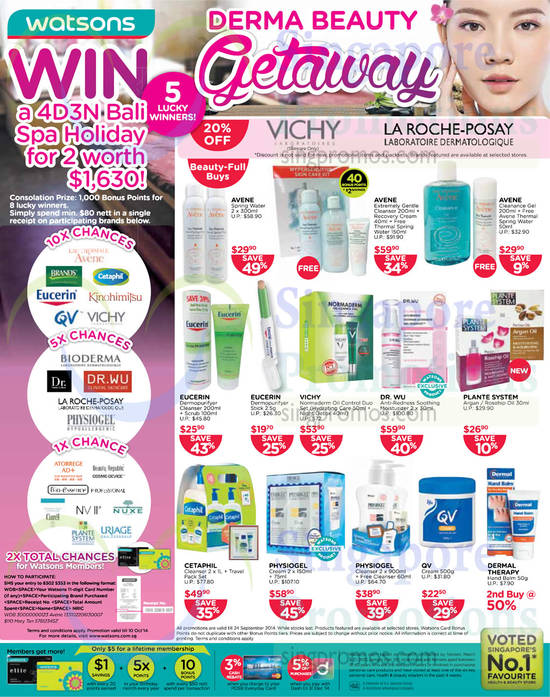 Beauty-Full Buys Avene, Eucerin, Vichy, Dr Wu, Cetaphil, Physiogel, QV, Dermal Therapy