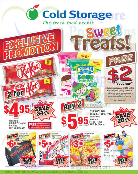 Cold Storage Sweet Treats 26 Sep 2014