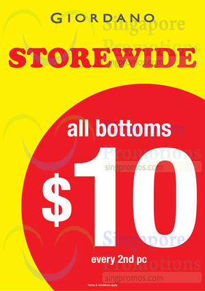 Featured image for Giordano $10 Second Bottom Promo 24 Sep 2014