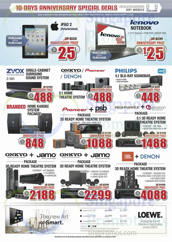 Home Theatre Systems, Notebooks, Tablets, Pioneer, Onkyo, Philips