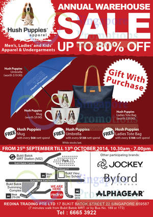 Featured image for (EXPIRED) Hush Puppies Up To 80% OFF Annual Warehouse SALE 25 Sep – 13 Oct 2014