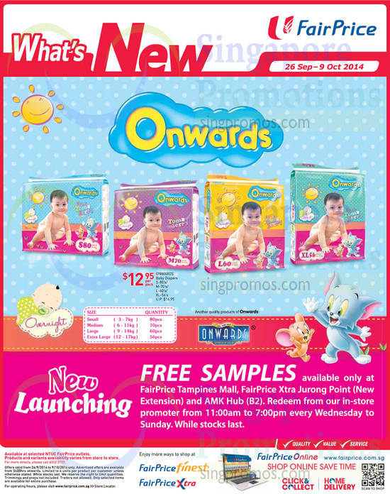 NTUC Fairprice Onwards Diapers 26 Sep 2014