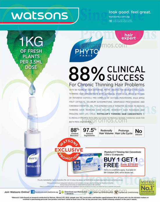Phyto Phytolium 4 Buy 1 Get 1 Free » Watsons Personal Care, Health