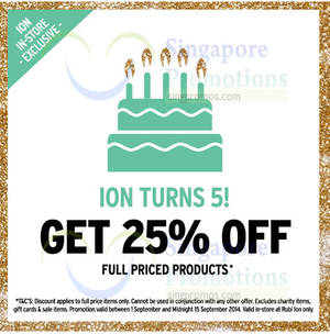 Featured image for Rubi Shoes 25% Off Storewide @ ION Orchard 1 – 15 Sep 2014