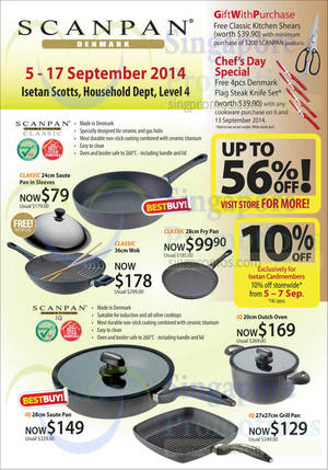 Featured image for (EXPIRED) Scanpan Kitchenware Promo Offers @ Isetan Scotts 5 – 17 Sep 2014