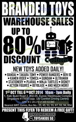 Featured image for (EXPIRED) Sheng Tai Toys Warehouse SALE Up To 80% Off 1 – 6 Oct 2014