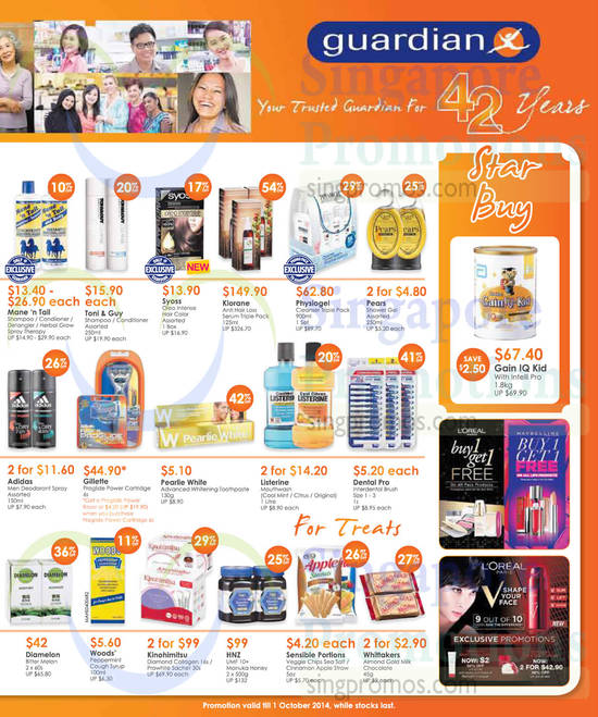 Star Buy, Buy 1 Get 1 Free, For Treats, Dental Pro, Diamelon, HNZ, Whittakers, Physiogel