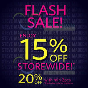 Featured image for Steve Madden 15% OFF Storewide Flash Sale @ ION Orchard 19 – 20 Sep 2014