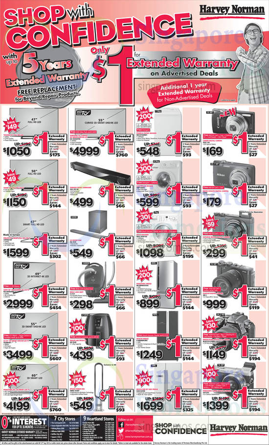 TVs, Washers, Cameras, Fridges, LG, Panasonic, Bosch, Electrolux, Yamaha