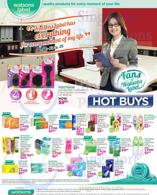 Watsons Label Hot Buys Personal Care, Supplements