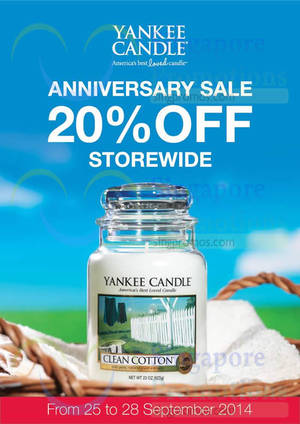 Featured image for (EXPIRED) Yankee Candle Anniversary SALE 25 – 28 Sep 2014